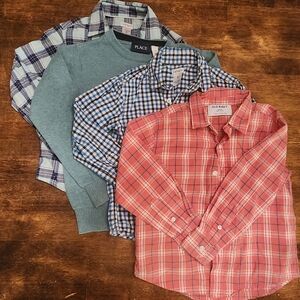 Kids Plaid Shirt & Sweater Bundle Size 5